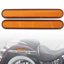 Reflektoraufkleber für Motorrad-Vorderradgabel (Unterschenkelschleifer) – Sicherheitswarnung für Softail Sportster 883/1200, Gelb