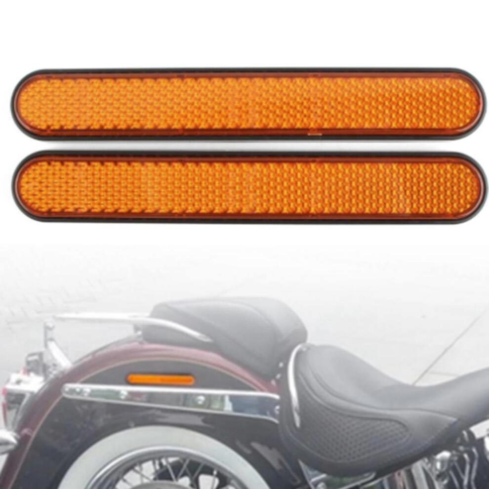 Motorcycle Front Fork Reflector Sticker Lower Legs Slider Safety Warning For Softail Sportster 883 1200 Yellow 4852367042225