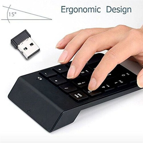 18 Keys Wireless USB Number Pad Keyboard with 2.4G  USB Numeric Receiver for Laptop Desktop PC Notebook 1