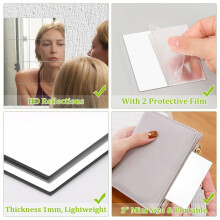 30 PCS Acrylic Mini Mirror Tiles Self Adhesive, 3 Inches Square High-Definition Tiny Mirror Tiles for Crafts 7.5x7.5cm
