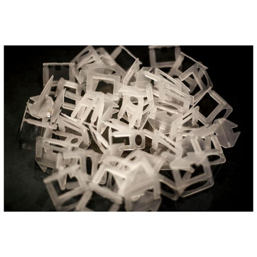 Tile Leveling System Clips - DIY Tiles Leveler Spacers - Tile Leveling System for Tile Installation (1/8 Inch) (500Pcs) 1