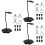 3Ensembles Porte-Figurines Noir Base Splicable Et Flexible 6