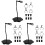 3Ensembles Porte-Figurines Noir Base Splicable Et Flexible 2