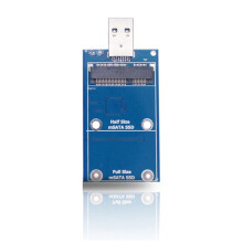 MSATA-zu-USB-3.0-Festplattengehäuse, MSATA-USB-Adapter, externer SSD-Adapter, unterstützt 30x30 und 50x30 MSATA-SSDs