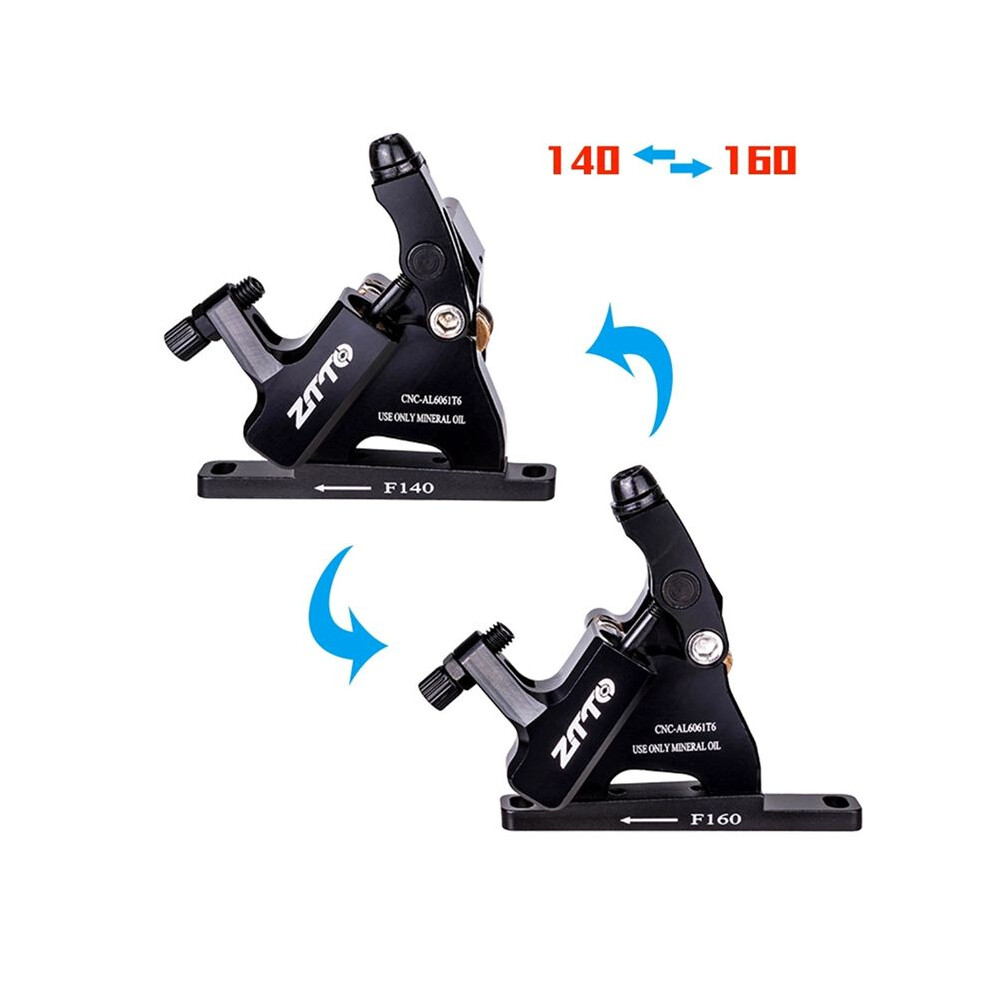 Ztto Hydraulic Disc Brake Calipers Cnc Flat Mount Bicycle Oil Disc Fm Adapter For 140/160Mm Bicycle Brake Rotor Black 4852367015854