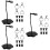 3Ensembles Porte-Figurines Noir Base Splicable Et Flexible 7
