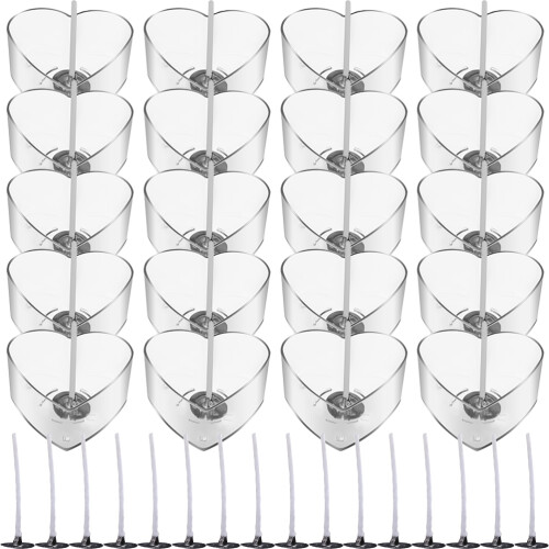 3Ensembles Bougies Plastique DIY Forme Cœur Usage Rangement 2