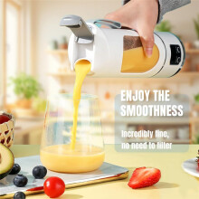 USB Rechargeable Portable Blender 8 Blade Mini Ice Crusher with Digital Display 3 Modes Portable Blender White