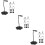 3Ensembles Porte-Figurines Noir Base Splicable Et Flexible 9