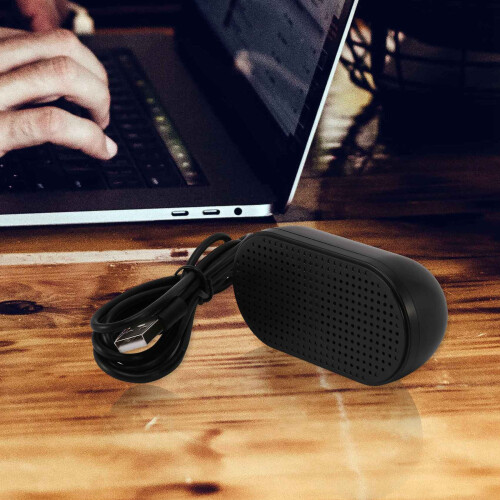 USB Speaker Portable Loudspeaker Powered Stereo Multimedia Speaker for Notebook Laptop PC(Black) 1