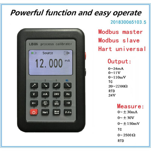New LB06 Hart Modbus 4-20mA/0-10V Process Calibrator Current Signal Generator Source 1