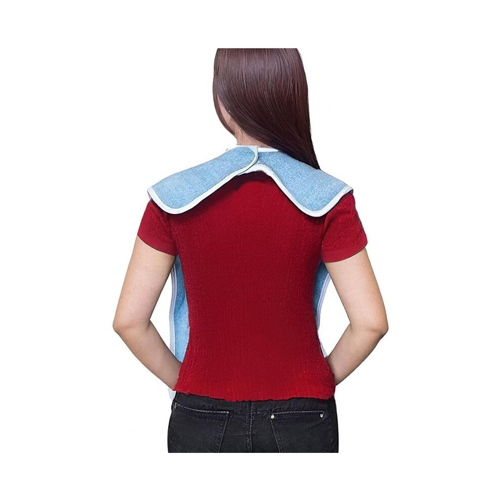 Spactz 4Pcs Adult Bibs For Elderly Women Men Terry Cloth Bib For Eating Adjustable Bib Clothing Protectors