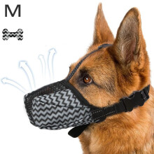 Hundemaulkorb, atmungsaktiver Air-Mesh-Maulkorb für mittelgroße bis große Hunde zum Schutz vor Beißen, Bellen und Kauen, weicher Maulkorb M