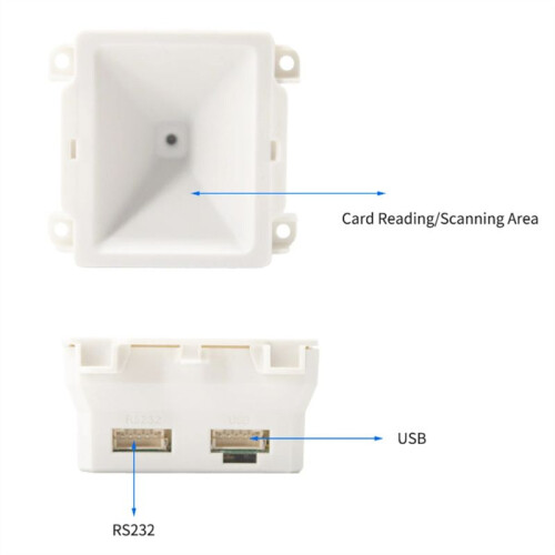 Embedded 1D 2D Barcode Scanner QR Bar Code Reader Module Scanner USB Connection for Gate Machine Tickets Mobile Payment 1