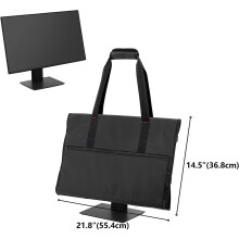 Tragetasche für 24-Zoll-LCD-Bildschirme und Monitore, Schutzhülle für Monitorreisen für 24-Zoll-Monitore, Schwarz