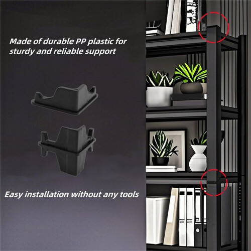 20PCS Post Inserts Connectors for Shelf Heavy Duty Shelving Unit - Plastic, Injection Molded, Sturdy & Strong Support 1