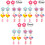 15Paires Boucles Clips Design Fleurs Et Multicolores 3