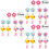 15Paires Boucles Clips Design Fleurs Et Multicolores 6