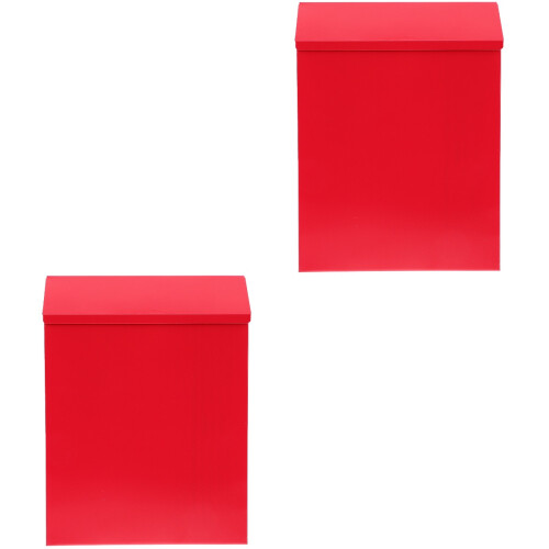 2Pièces Boîte Murale Rouge Mailbox Sécurisée Conteneur À 2