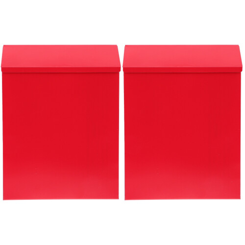 2Pièces Boîte Murale Rouge Mailbox Sécurisée Conteneur À 1