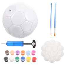 3Ensembles Ballons Foot DIY Blancs PU Pour Déco