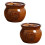 4Pcs Antique Pattern Ceramic Stewing Crocks for Soup Cooking Home Use 9