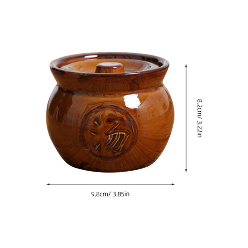 4Pcs Antique Pattern Ceramic Stewing Crocks for Soup Cooking Home Use 1