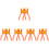 10Pièces Séparateur Et Axels ABS Orange Usage Familial 6
