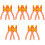 10Pièces Séparateur Et Axels ABS Orange Usage Familial 4