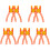 10Pièces Séparateur Et Axels ABS Orange Usage Familial 3