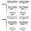 2Ensembles Kit Séparateurs Fils Allumage ABS Argent Usage Automobile 6