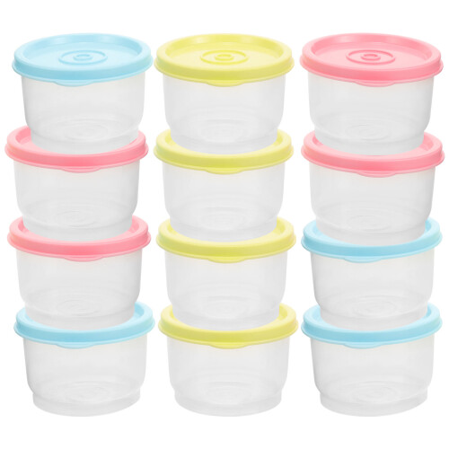 24Pièces Boîtes Étanches Bébé Pour Snack, Micro-Ondes Congélateur