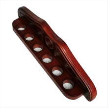 6 Cue Wall Mounted Rack Wooden Stand Pool Stick Ho