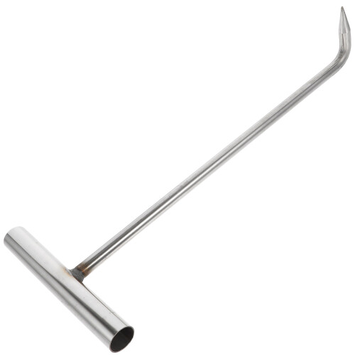 3Pcs Durable Silver Stainless Steel T Hook Manhole Cover Lifting Tool