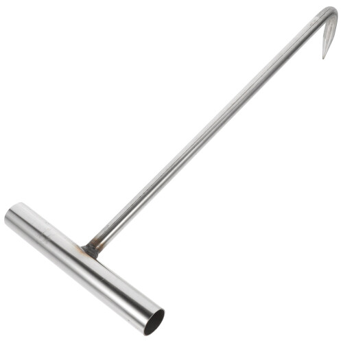 3Pcs Durable Silver Stainless Steel T Hook Manhole Cover Lifting Tool 1