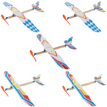 10Pcs Orange DIY Glider Planes Handmade Airplane Toys for Kids Playing