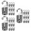 30Pcs Silver Metal Blind Wand Connector Hooks for Window Blinds 7