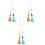 3Pcs Car Hanging Decor Lotus Pendant with Bead String for Rearview 4