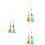 3Pcs Car Hanging Decor Lotus Pendant with Bead String for Rearview 7