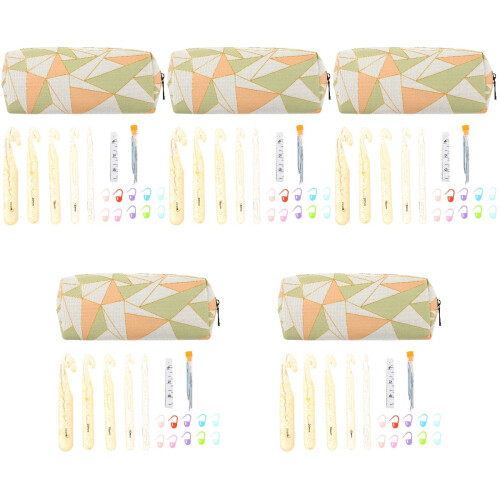 5Sets Household Crochet Kit Plastic Hooks for Clothes and Sweaters 2