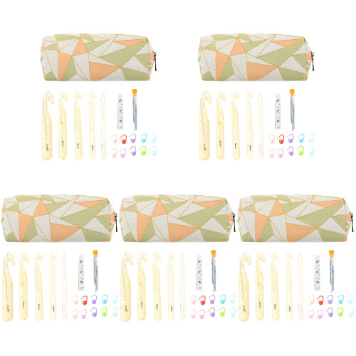 5Sets Household Crochet Kit Plastic Hooks for Clothes and Sweaters 1