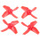 12Pcs Red Mini Quadcopter Propeller Plastic Spare Parts for 1