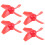 12Pcs Red Mini Quadcopter Propeller Plastic Spare Parts for 3