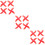 12Pcs Red Mini Quadcopter Propeller Plastic Spare Parts for 11