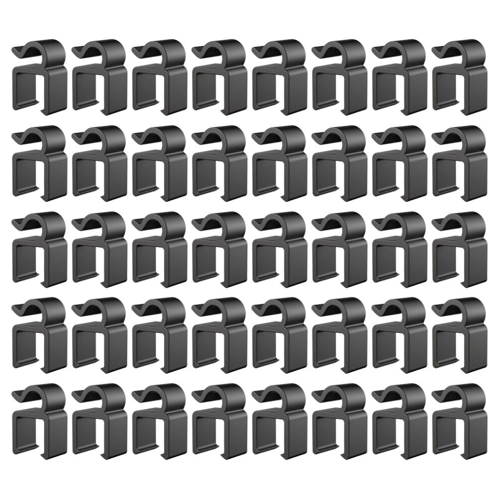 120Pcs Black Plastic Cable Clips For Mic Stand Cord Organizer Home Use 3071659881071