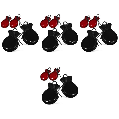 8Pairs Durable Wood Castanets Percussion Instruments for Beginners 2