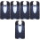 5Pcs Adjustable Waterproof Adult Bibs for Elders Multi-Color Reusable 6