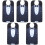 5Pcs Adjustable Waterproof Adult Bibs for Elders Multi-Color Reusable 5