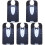 5Pcs Adjustable Waterproof Adult Bibs for Elders Multi-Color Reusable 4