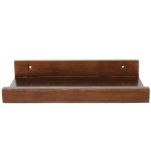 3Pcs Wood Floating Shelf with Lip Wall Storage Rack Brown